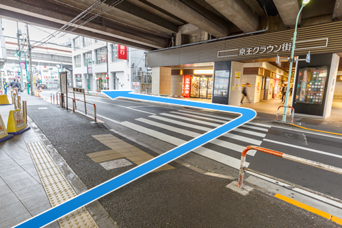 最寄駅からの道順2