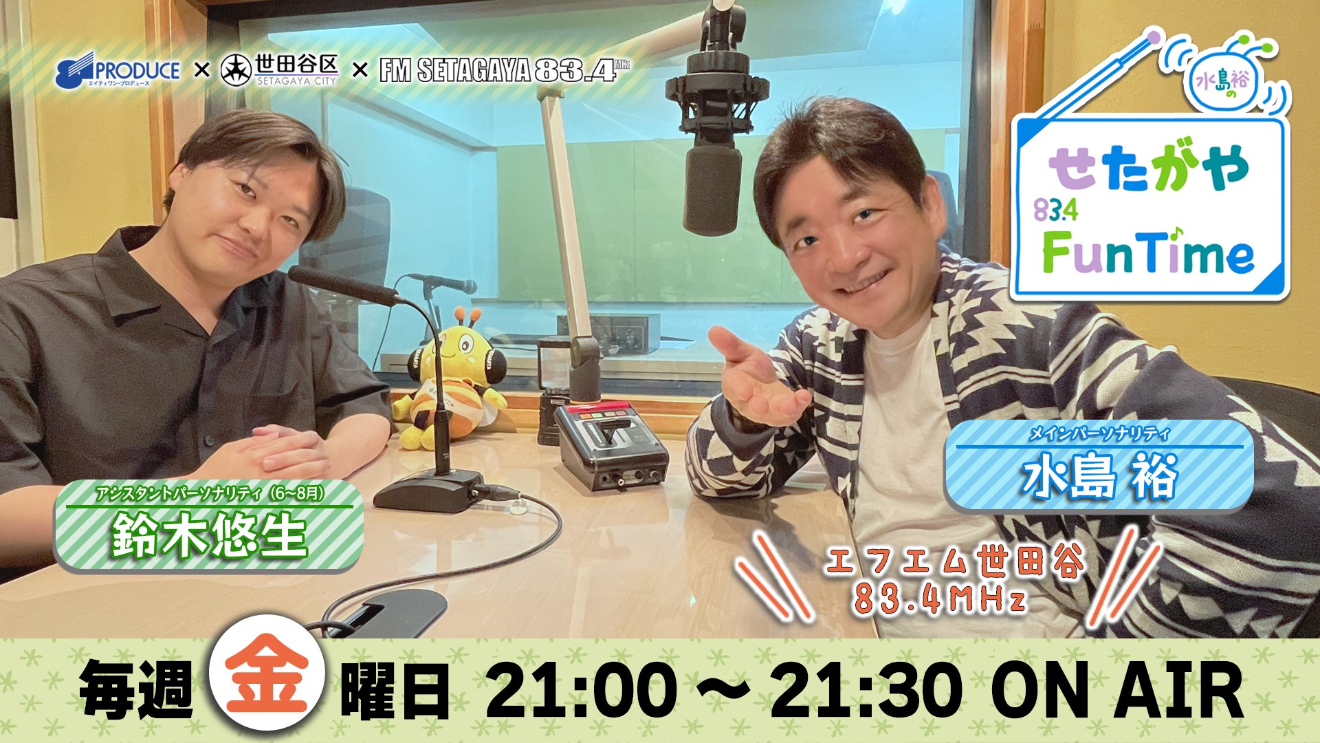 エフエム世田谷「水島裕のせたがやFun Time」